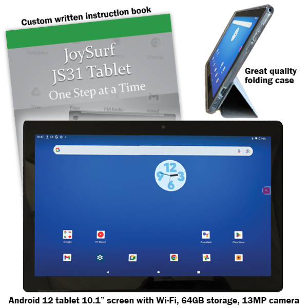 Joysurf tablet, instruction book and case