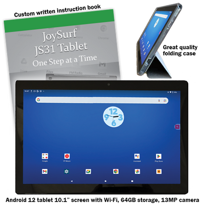 Joysurf tablet, instruction book and case