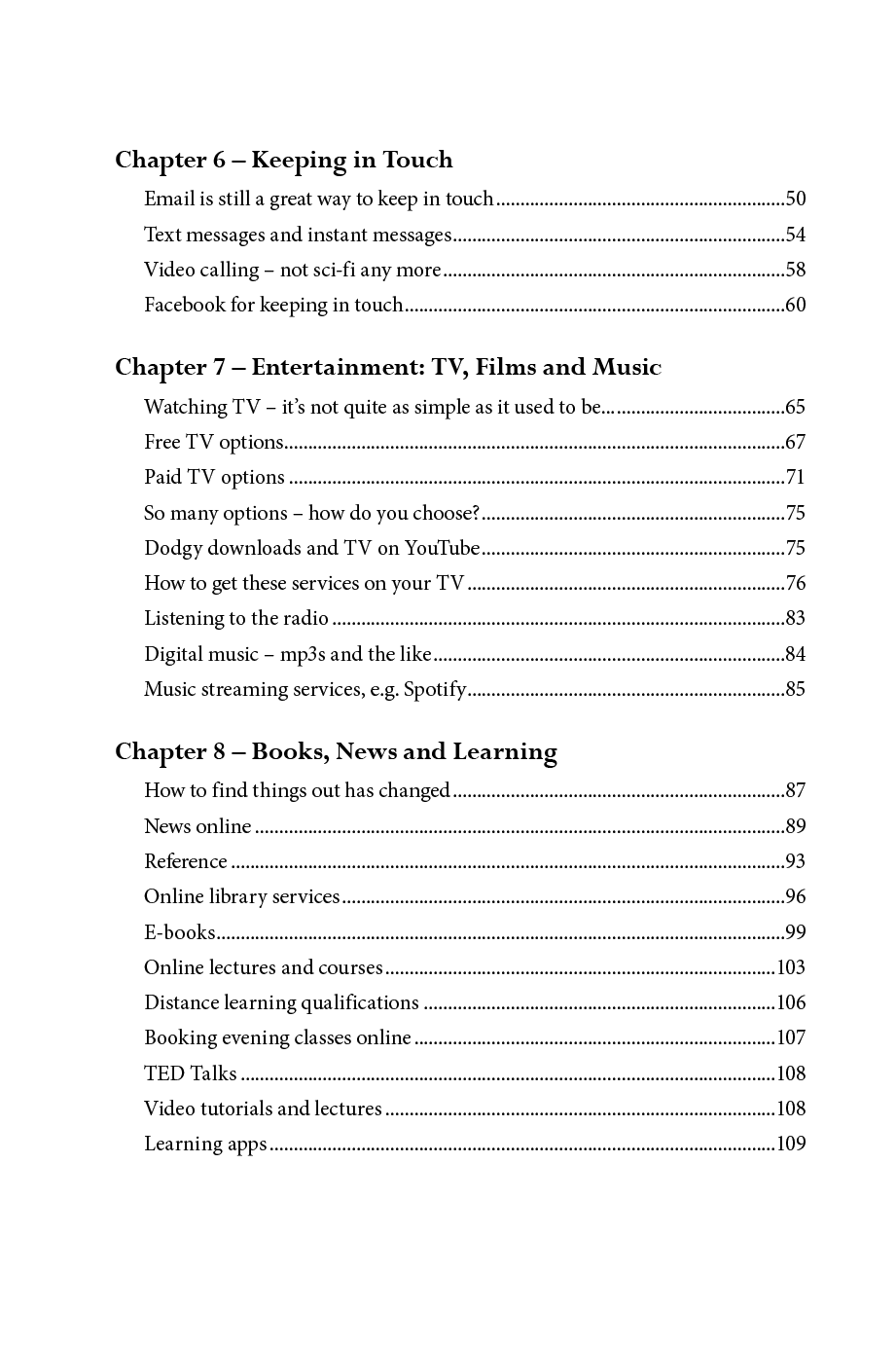 Survive and Thrive in the Digital Age Contents page