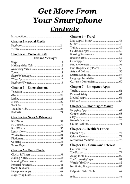 Get More from Your Smartphone contents page.