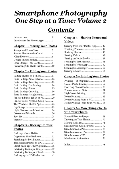 Smartphone Photography One Step at a Time volume two contents